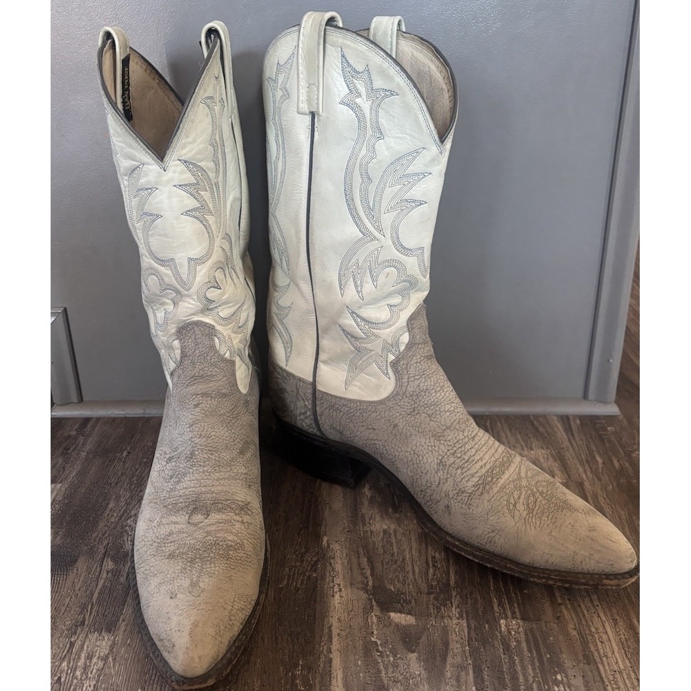 Vintage Dan Post Cowboy Boots Men's 10.5 D Western Genuine Leather USA